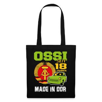 Geburtstag DDR Ossi Ost Produkt 18 Jahre - Stoffbeutel - Schwarz - Vorne