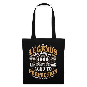 Cadeau d’anniversaire vintage vintage rétro 1966 - Sac en tissu - noir - Devant