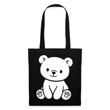 Cute teddy bear for babies and toddlers - Tote Bag - black - Front