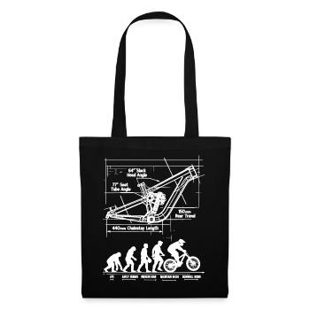 Plan de la MTB Evolution : châssis à suspension intégrale - Sac en tissu - noir - Devant