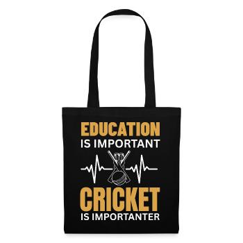 Lustiges Cricketspieler-Geschenk für Cricket-Fan-Trainer - Stoffbeutel - Schwarz - Vorne