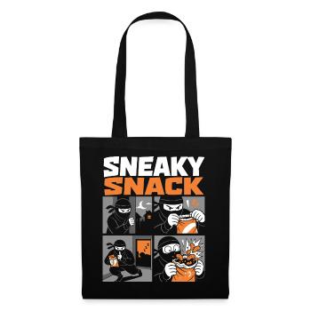 Sneaky Snack – Ninja auf geheimer Snack-Mission - Stoffbeutel - Schwarz - Vorne