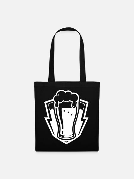 Bierglas Bier - Stoffbeutel - Schwarz
