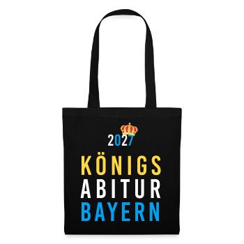 Königs Abitur Bayern 2027 Krone Abi - Stoffbeutel - Schwarz - Vorne