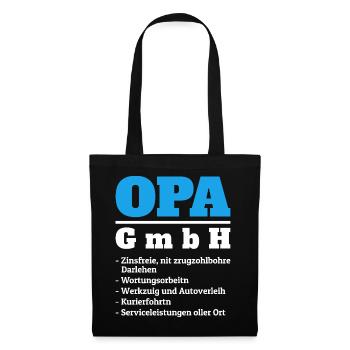 Opa GmbH Dialekt Opa Spruch - Stoffbeutel - Schwarz - Vorne