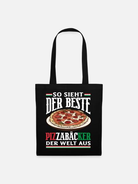 Der Beste Pizzabäcker Der Welt - Stoffbeutel - Schwarz