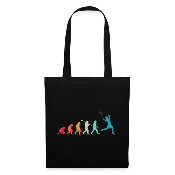 Badminton Evolution Gift for Badminton Players - Tote Bag - black - Front