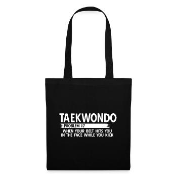 Koreanischer Kampfsport Taekwondo - Stoffbeutel - Schwarz - Vorne