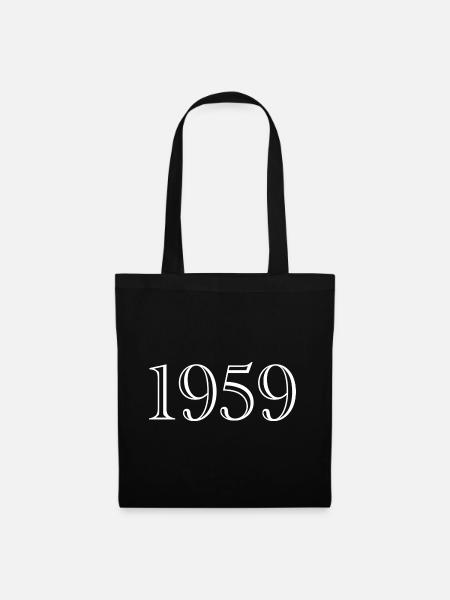 1959 - cadeau née en 1959 - Sac en tissu - noir