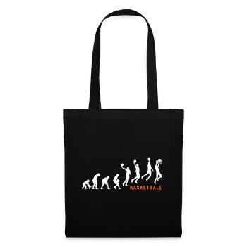 basket ball basketball joueur de basket evolution - Sac en tissu - noir - Devant