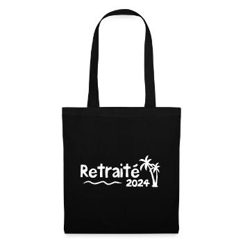 Retraité En 2024 / Humour Cadeau Retraité 2024 - Sac en tissu - noir - Devant