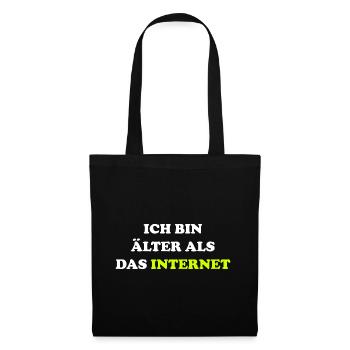 Je suis plus vieux qu’Internet drôle de dire - Sac en tissu - noir - Devant