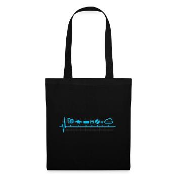 Disk Evolution Nerd Computer - Tote Bag - black - Front