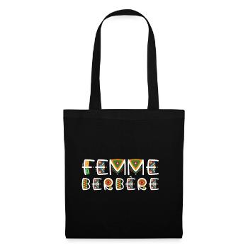 Femme Berbère Belle et Rebelle | Amazigh - Sac en tissu - noir - Devant