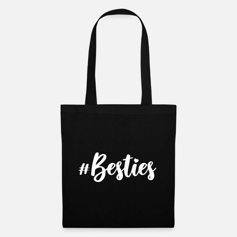 #Besties - Stoffbeutel - Schwarz
