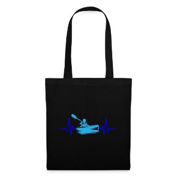 Heartbeat Kayaking | Colors can be changed - Tote Bag - black - Front