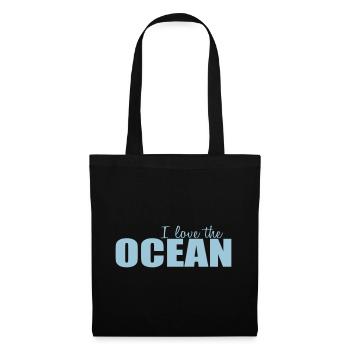I LOVE THE OCEAN - Stoffbeutel - Schwarz - Vorne