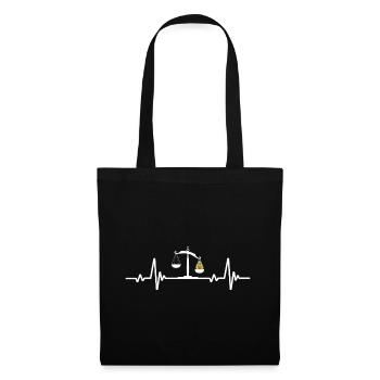 Lawyer humor heartbeat lawyer avocado - Tote Bag - black - Front