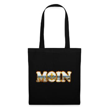 Moin est ce qu’on dit dans le nord de l’Allemagne | Lune en feu - Sac en tissu - noir - Devant