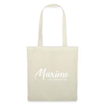 Maxime une légende Cadeau T shirt maxime - Sac en tissu - nature - Devant
