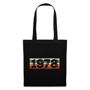 Millésime 1978 Cadeau D’anniversaire Rétro 1978 - Sac en tissu - noir - Devant