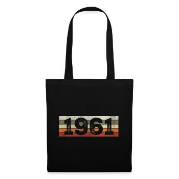 Vintage 1961 Retro 1961 Birthday Gift - Tote Bag - black - Front