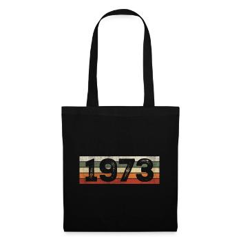 Jahrgang 1973 Retro 1973 Geburtstagsgeschenk - Stoffbeutel - Schwarz - Vorne
