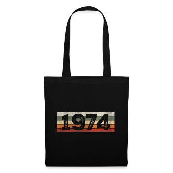 Vintage 1974 Retro 1974 Birthday Gift - Tote Bag - black - Front