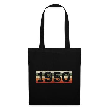 Millésime 1950 Cadeau D’anniversaire Rétro 1950 - Sac en tissu - noir - Devant