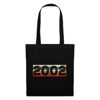 Jahrgang 2002 Retro Geburtstagsgeschenk 2002 - Stoffbeutel - Schwarz - Vorne
