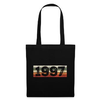 Jahrgang 1997 Retro Geburtstagsgeschenk 1997 - Stoffbeutel - Schwarz - Vorne