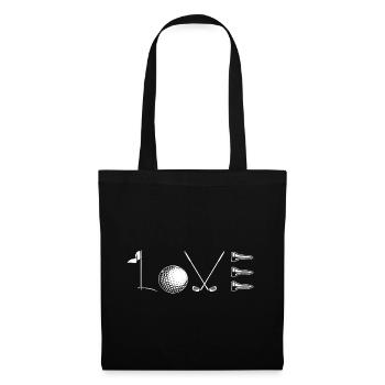 Golf - Love - Golfer Gift Idea - Tote Bag - black - Front