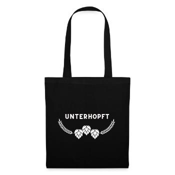 Unterhopft - Stoffbeutel - Schwarz - Vorne