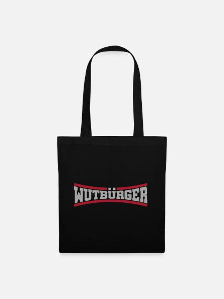 Wutbürger | Farben änderbar - Stoffbeutel - Schwarz