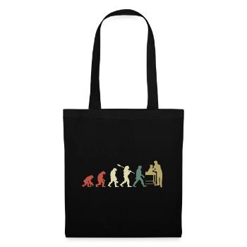 Veterinary Evolution Geschenk für Tierärzte - Stoffbeutel - Schwarz - Vorne