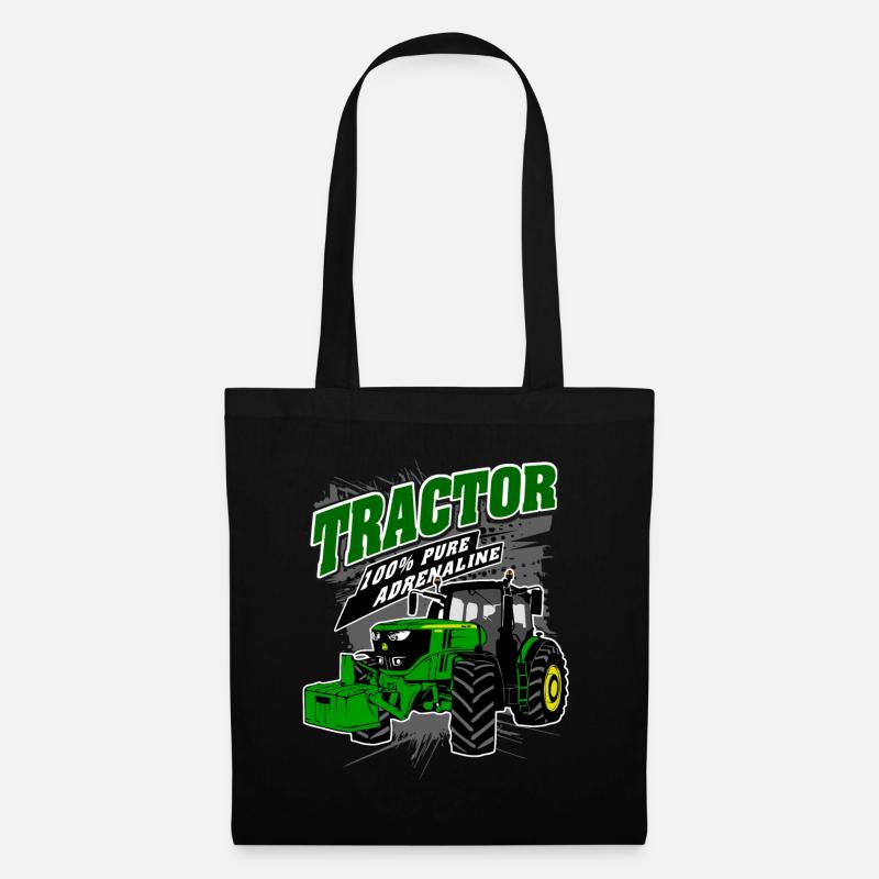 Traktor - Schlepper - Landwirt - Bauer - Stoffbeutel - Schwarz