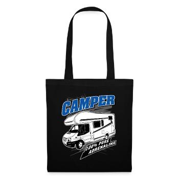 Wohnmobil - Caravan - Camping - Camper - Stoffbeutel - Schwarz - Vorne