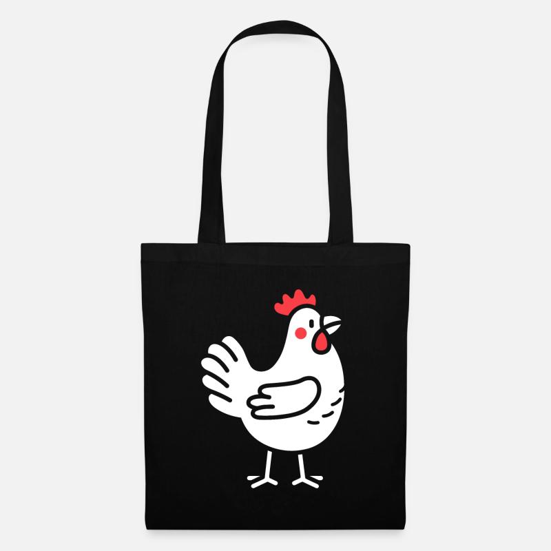 Poulet - Sac en tissu - noir