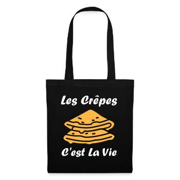 crêpe - Sac en tissu - noir - Devant