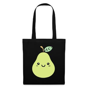 Poire - Sac en tissu - noir - Devant