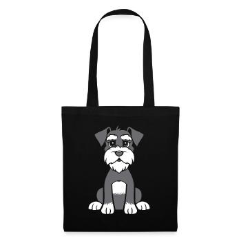 Schnauzer - Stoffbeutel - Schwarz - Vorne