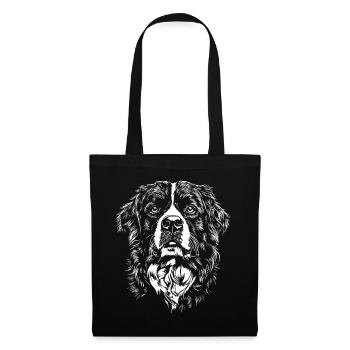 Bouvier Bernois Portrait Chien Chien - Sac en tissu - noir - Devant