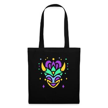 masque carnaval - Sac en tissu - noir - Devant