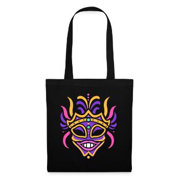 masque carnaval - Sac en tissu - noir - Devant