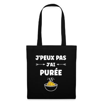 Purée - Sac en tissu - noir - Devant