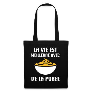 Purée - Sac en tissu - noir - Devant