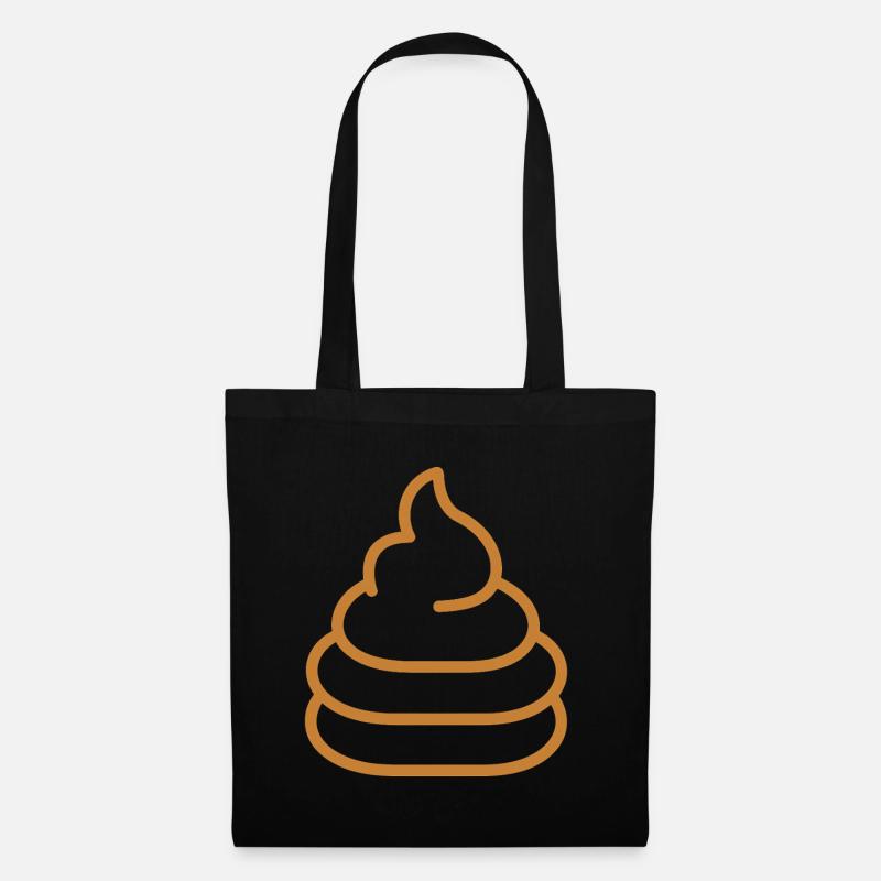 caca - Sac en tissu - noir