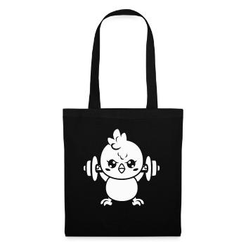 Humour musculation - Sac en tissu - noir - Devant