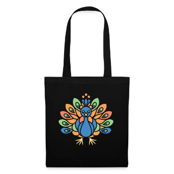peacock - Tote Bag - black - Front