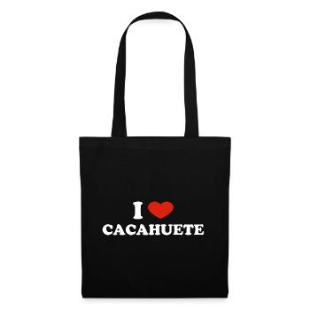 I Love Cacahuète - Sac en tissu - noir - Devant